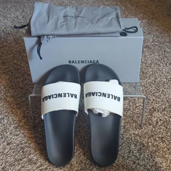 Balenciaga | Shoes | Balenciaga Pool Slide W Logo | Poshmark display picture 3